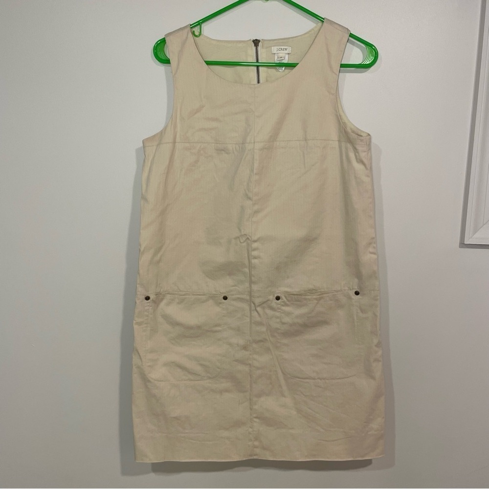 J. Crew Urbanite Sleeveless Shift Jumper Dress with Pockets size 6 - Picture 2 of 4